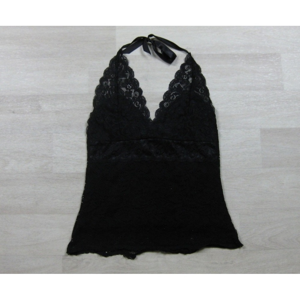 Vintage Y2K Forever 21 Halter Top Womens (M) Lace Indie Sleaze Club Wear